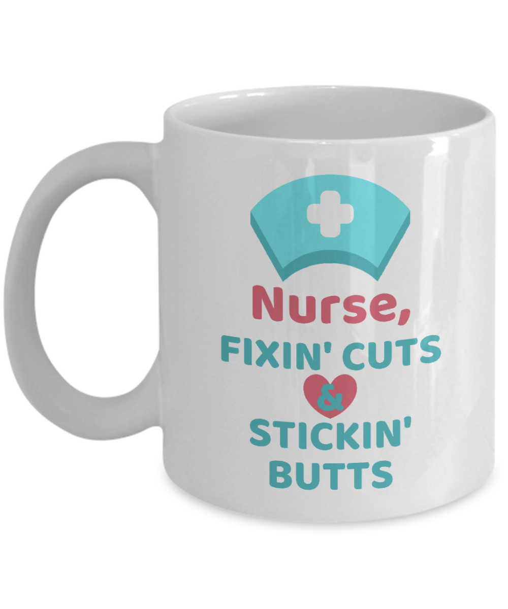 11 oz or 15 oz Coffee Mug - Nurse Fixin Cuts