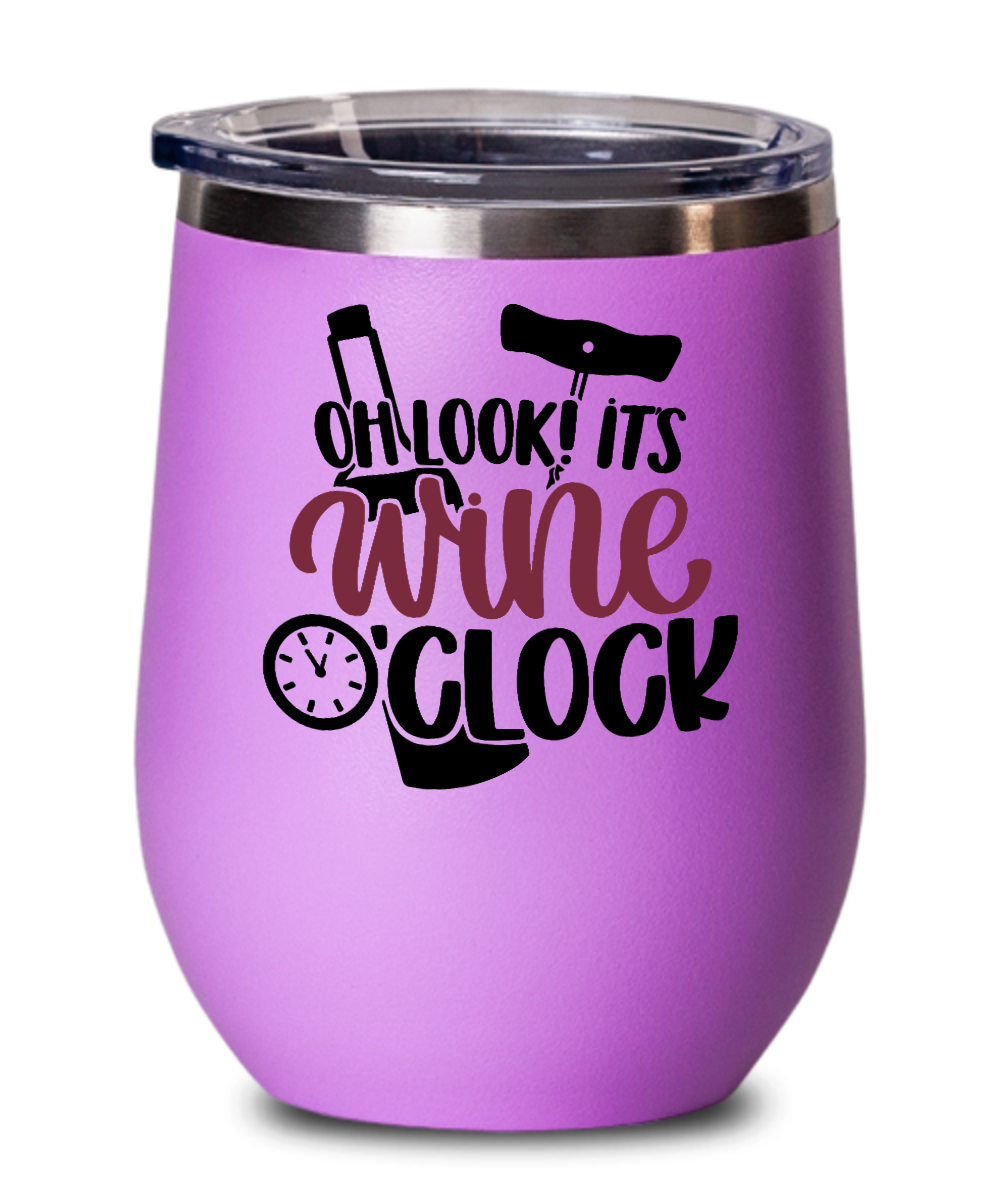 Wine Gifts Oh Look Its Wine Oclock Birthday Christmas Gift Idea For Men Women Wine Glass