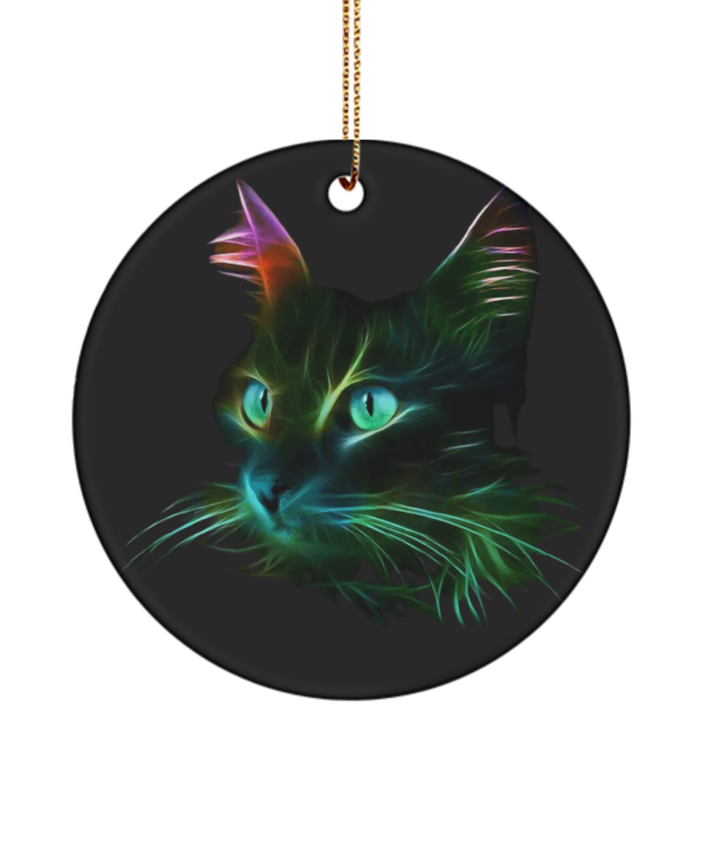 Illuminated Cat Christmas Ornament-3