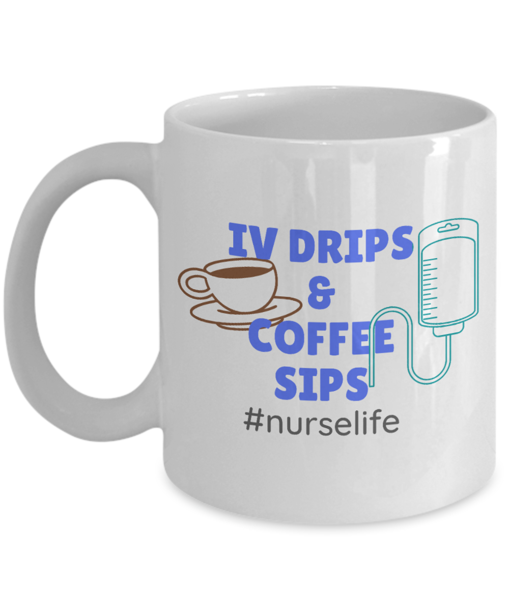 11 oz or 15 oz Coffee Mug - Nurse Coffee Sips