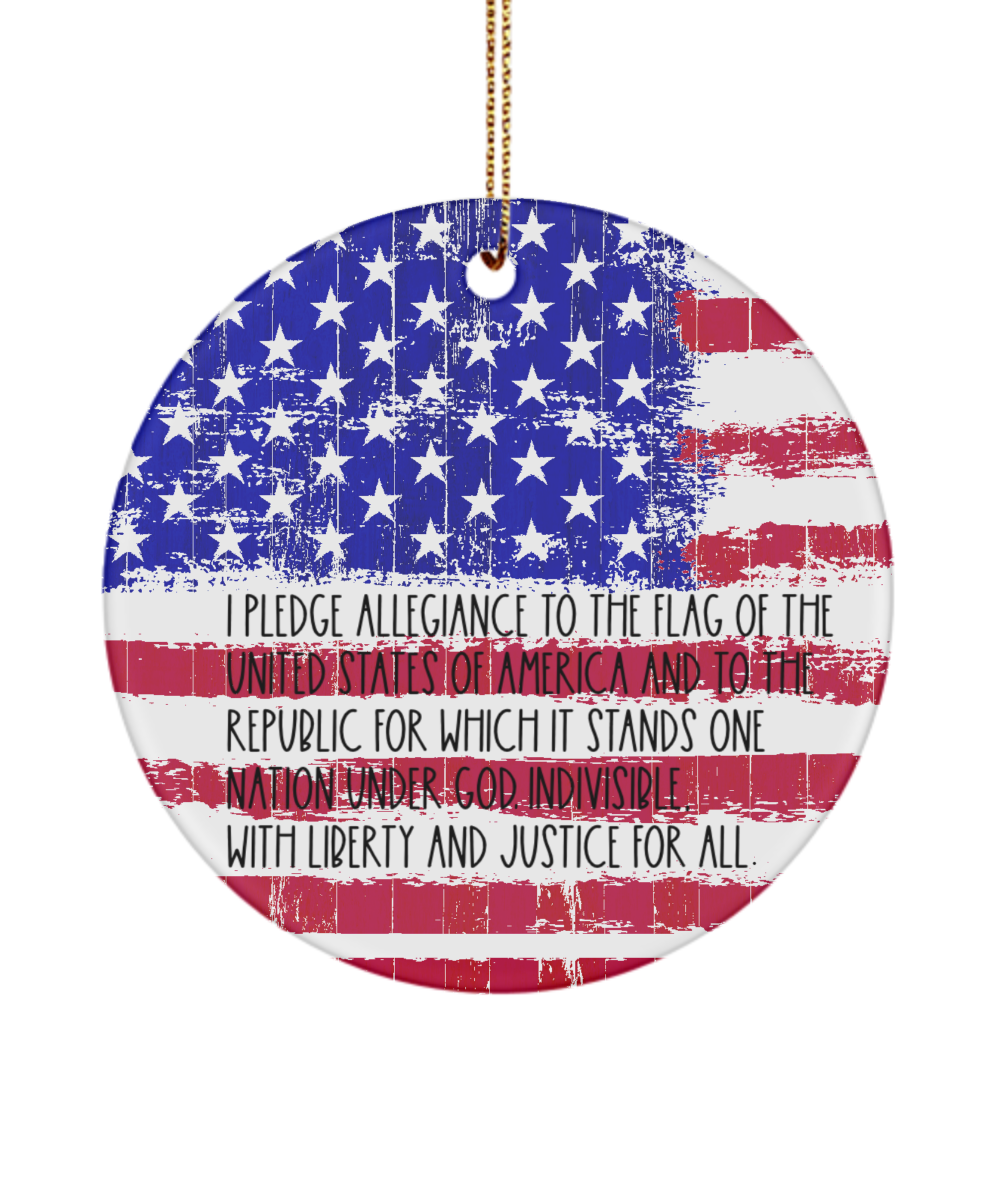 Patriotic Christmas Ornament - Stand Up