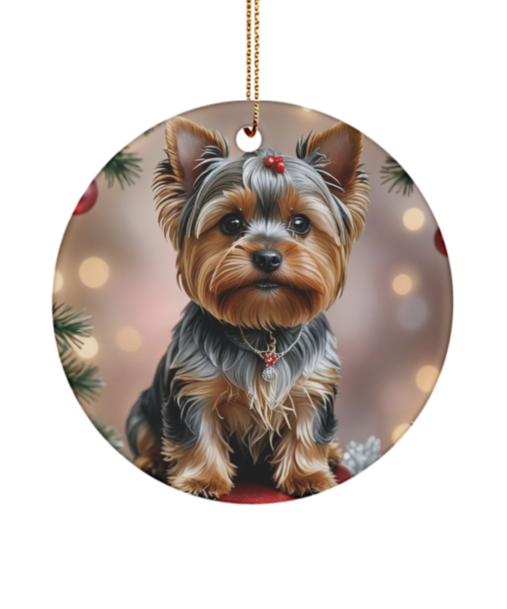 Yorkshire Terrier Christmas Ornament