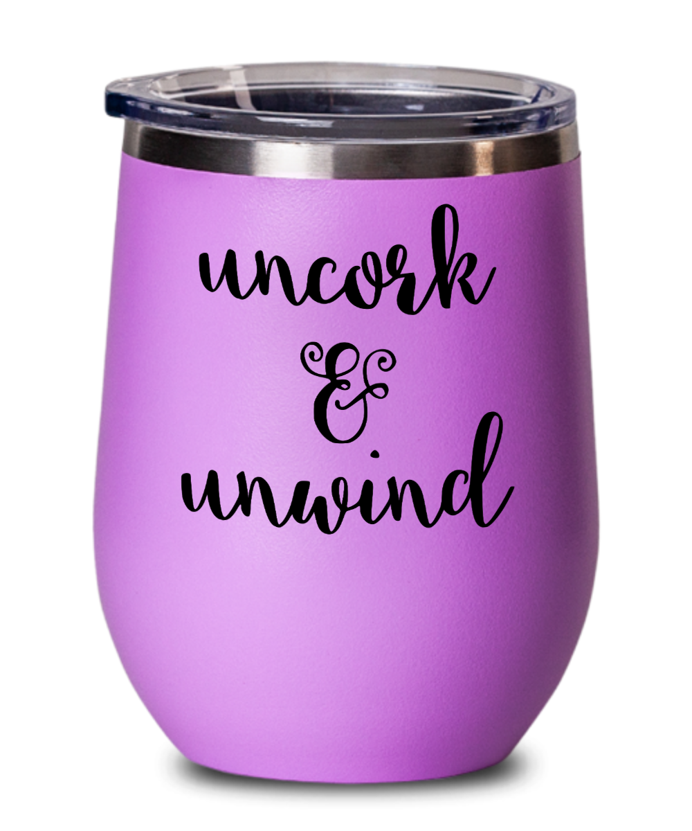 Wine Gifts Uncork And Unwind Birthday Christmas Gift Idea For Men Women Wine Glass