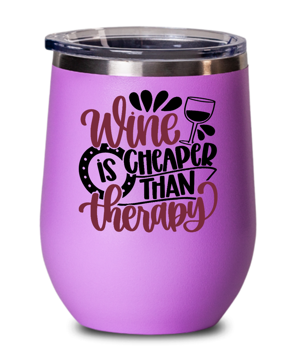 Wine Gifts Wine Is Cheaper Than Therapy Birthday Christmas Gift Idea For Men Women Wine Glass