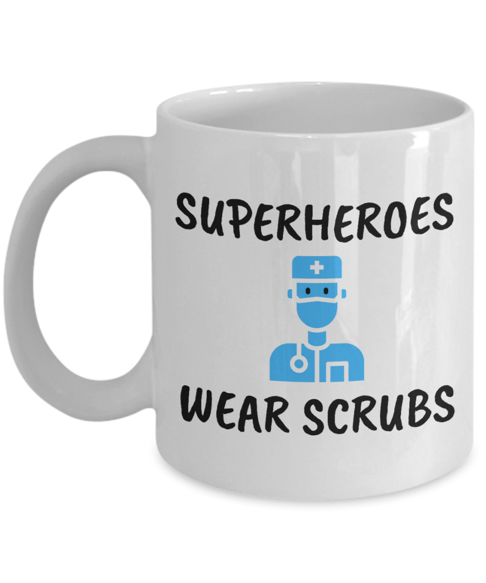 11 oz or 15 oz Coffee Mug - Nurse SuperHero Wear Scrubs