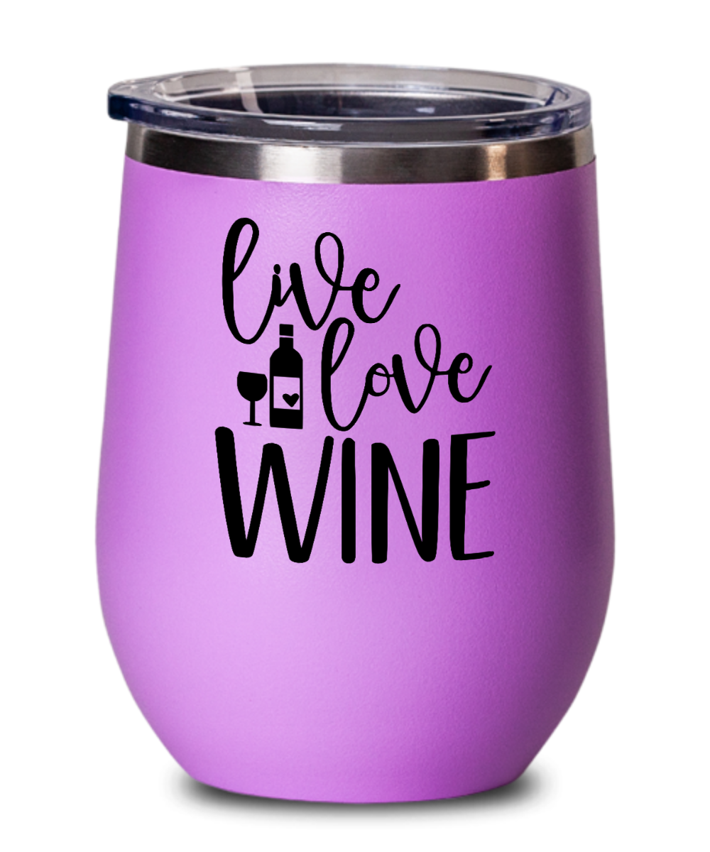 Wine Gifts Live Love Wine Birthday Christmas Gift Idea For Men Women Wine Glass