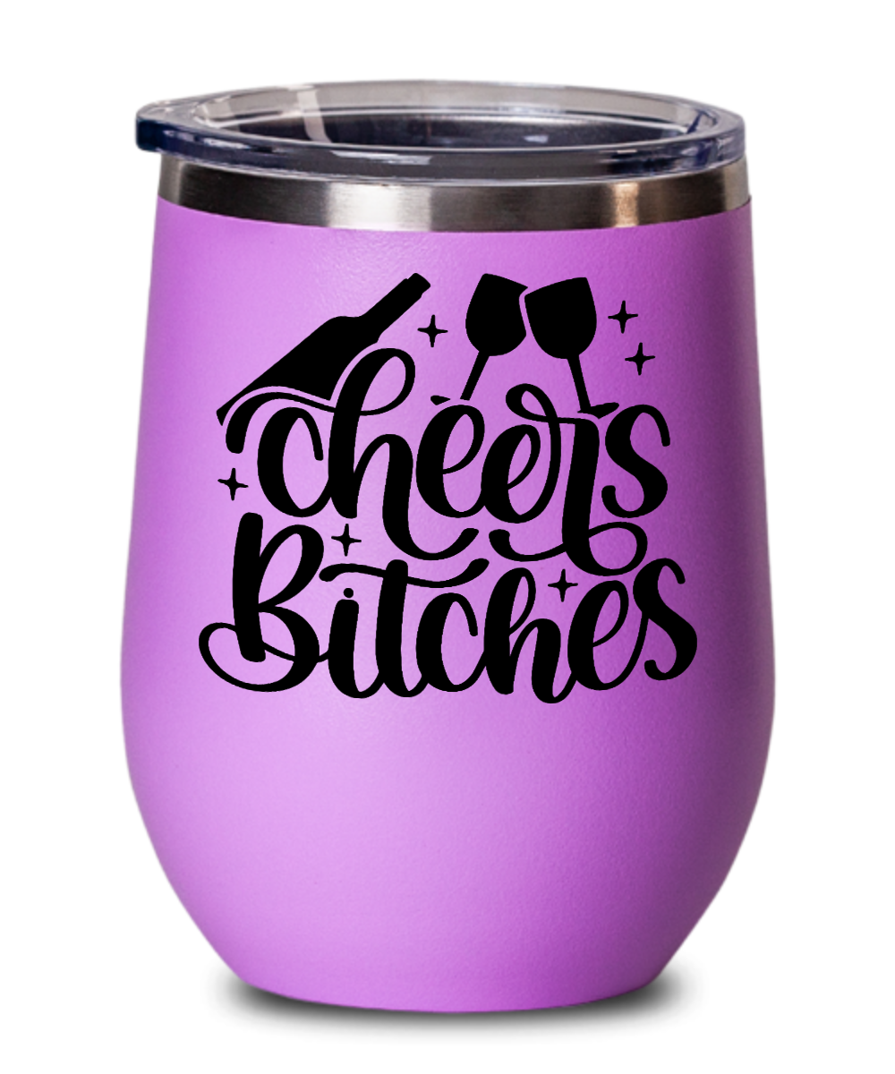 Wine Gifts Cheers Bitches Birthday Christmas Gift Idea For Men Women Wine Glass