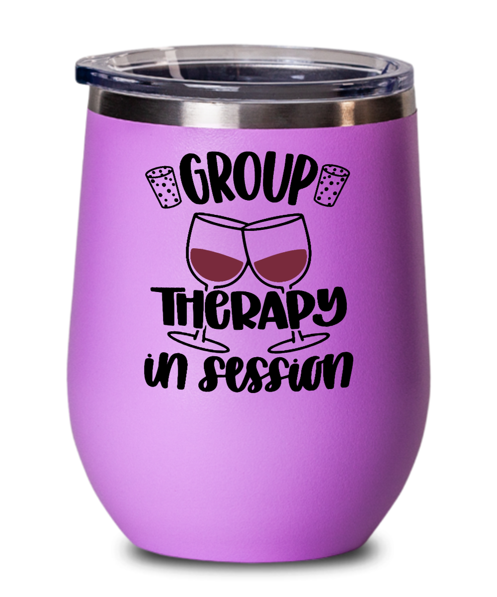 Wine Gifts Group Therapy In Session Birthday Christmas Gift Idea For Men Women Wine Glass