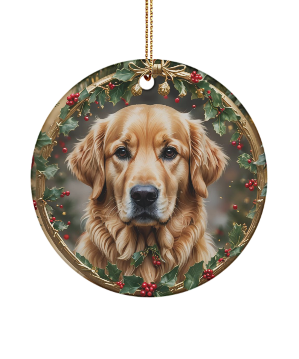 Golden Retriever Christmas Ornament