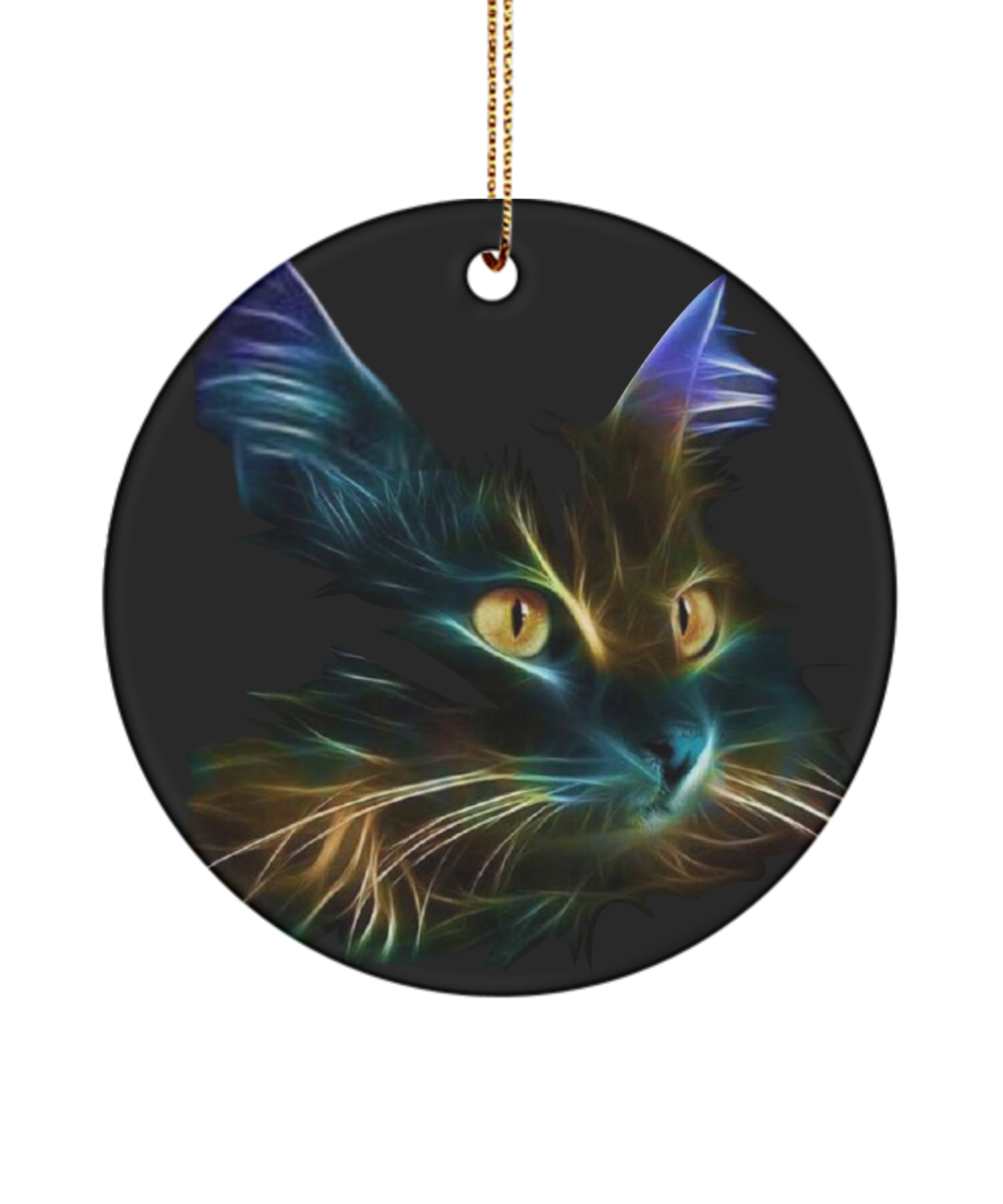 Illuminated Cat Christmas Ornament-2