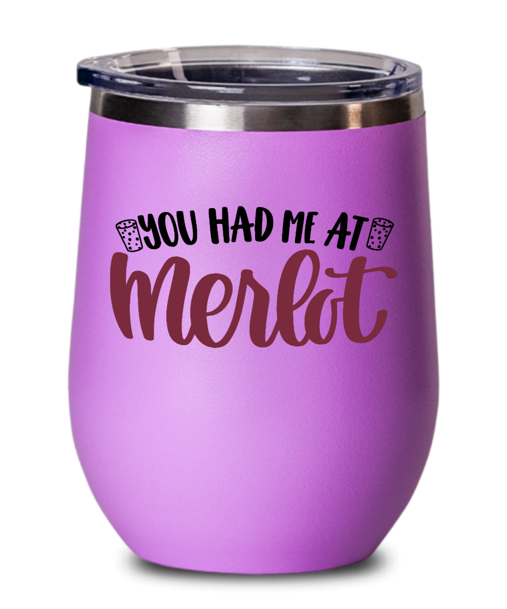 Wine Gifts You Had Me At Merlot Birthday Christmas Gift Idea For Men Women Wine Glass