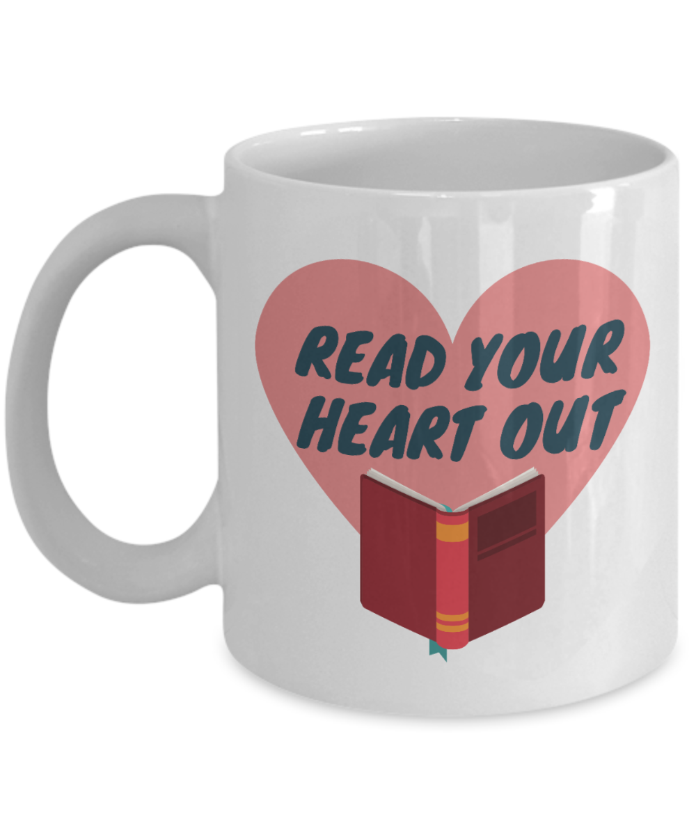 Librarian Gifts Coffee Mug Read Your Heart Out Birthday Christmas Gift Idea For Men Women 11 oz or 15 oz