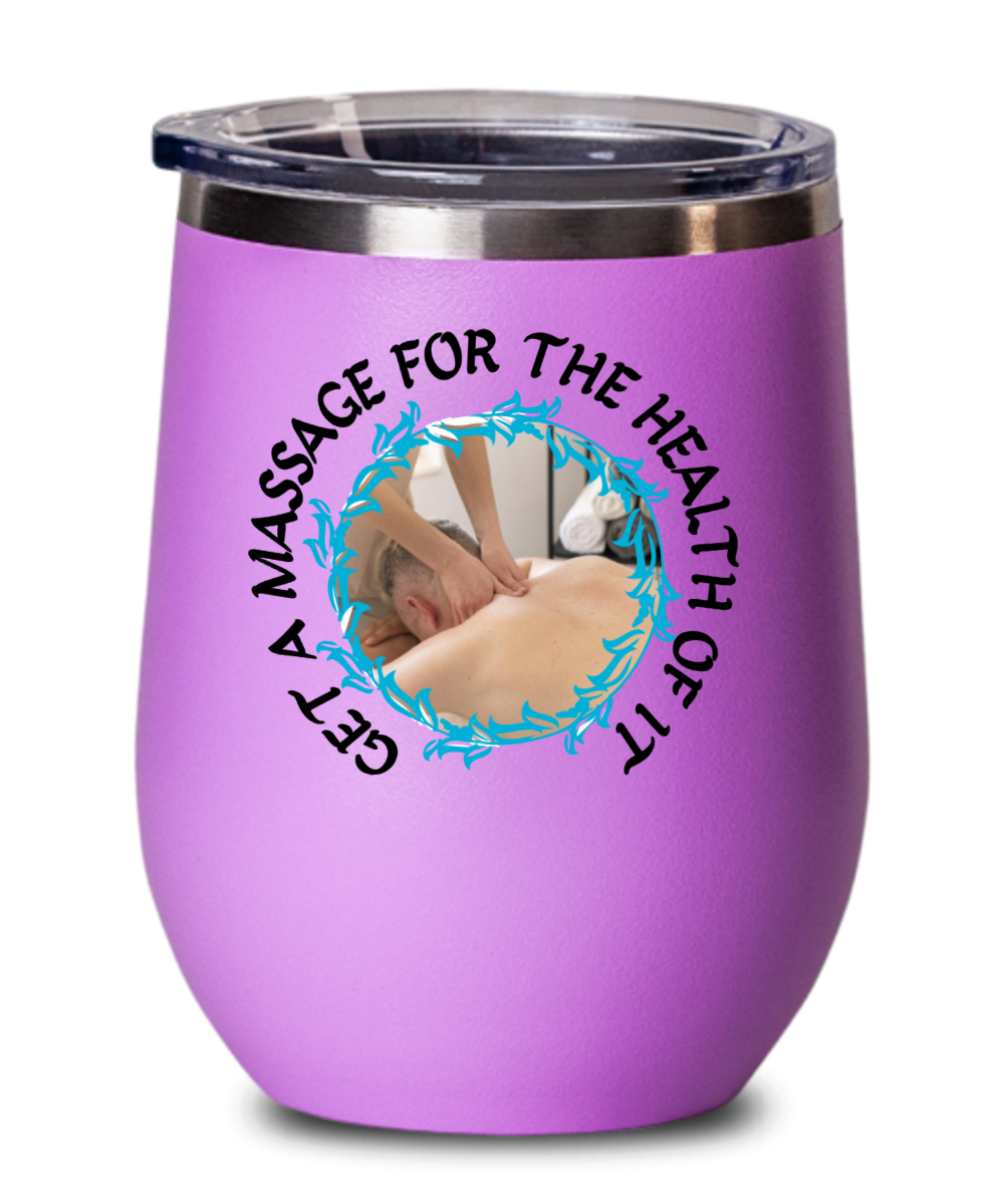 Massage Gifts Get A Massage Birthday Christmas Gift Idea For Men Women Wine Glass