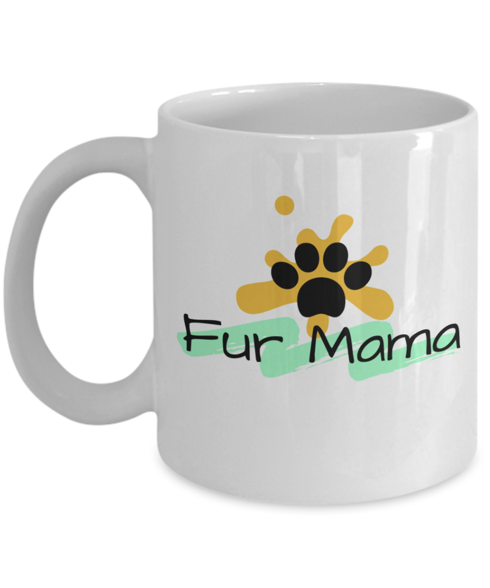 Cat Lovers Gifts Coffee Mug Fur Mama Birthday Christmas Gift Idea For Women 11 oz or 15 oz