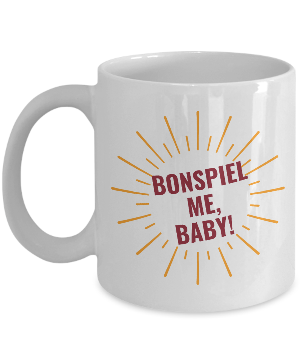 Curling Sport Gifts Coffee Mug Bonspiel Me Baby Birthday Christmas Gift Idea For Men Women 11 oz or 15 oz