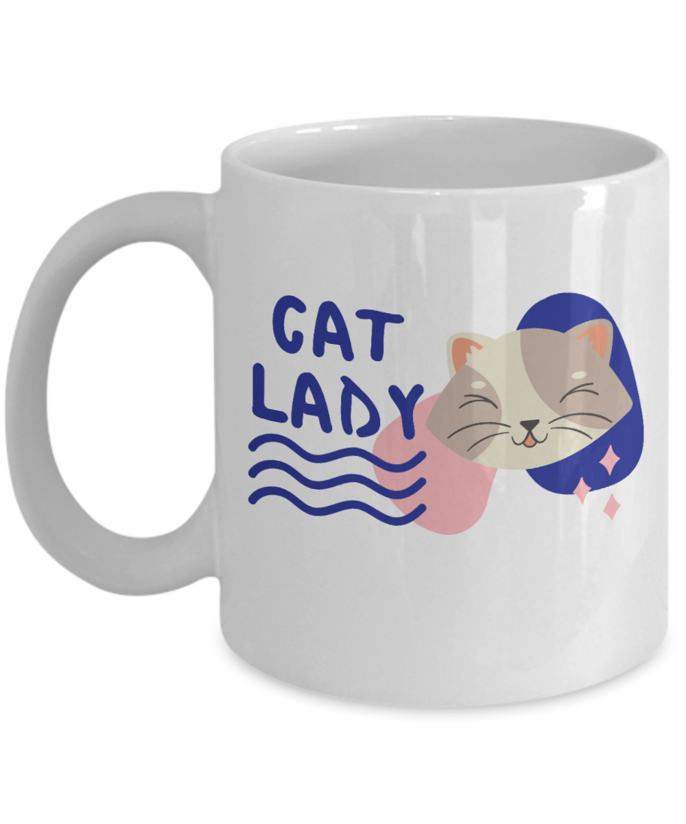 Cat Lovers Gifts Coffee Mug Cat Lady Birthday Christmas Gift Idea For Women 11 oz or 15 oz