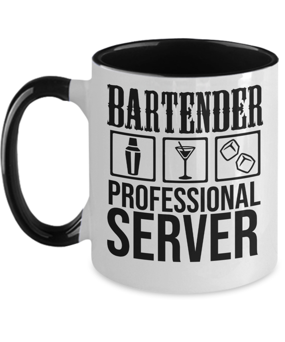 Bartender Gifts Bartender Professional Server Birthday Christmas Gift Idea For Men Women Two Tone Coffee Mug 11oz