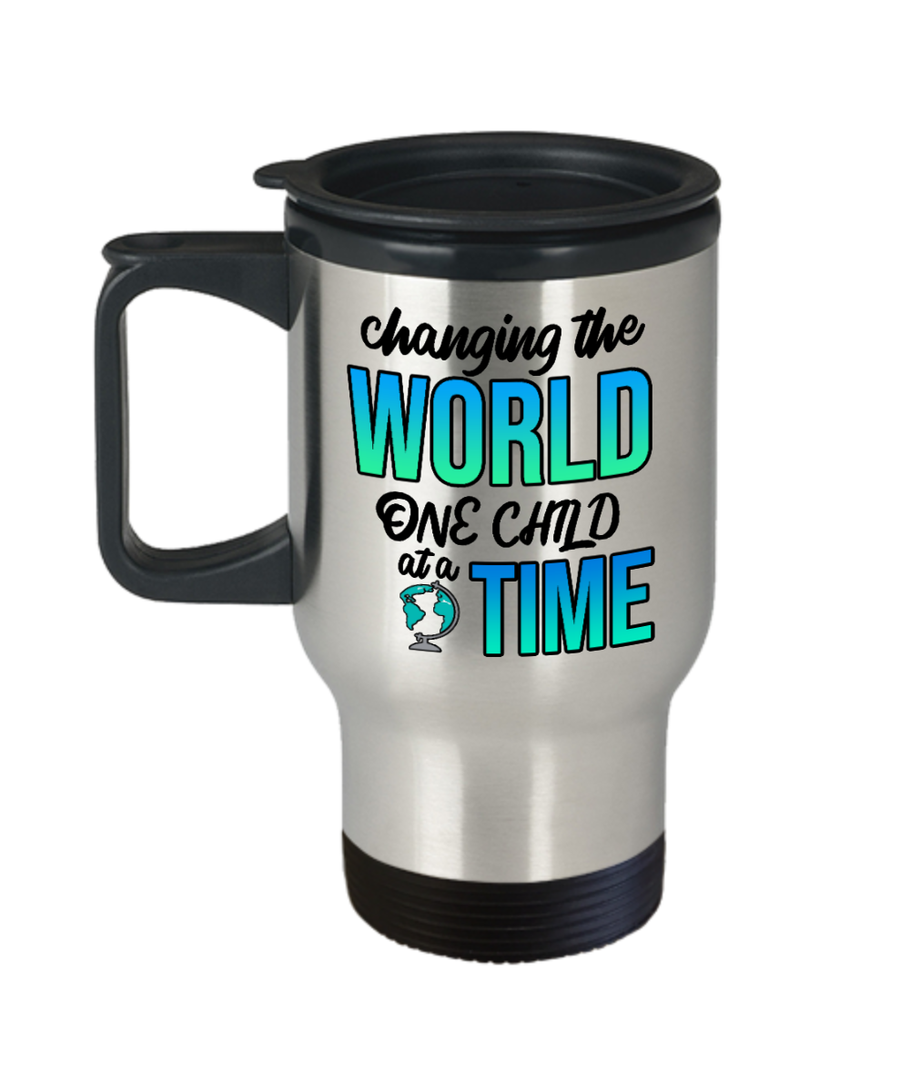 Teacher Gifts Changing The World Birthday Christmas Gift Idea For Men Women Travel Mug