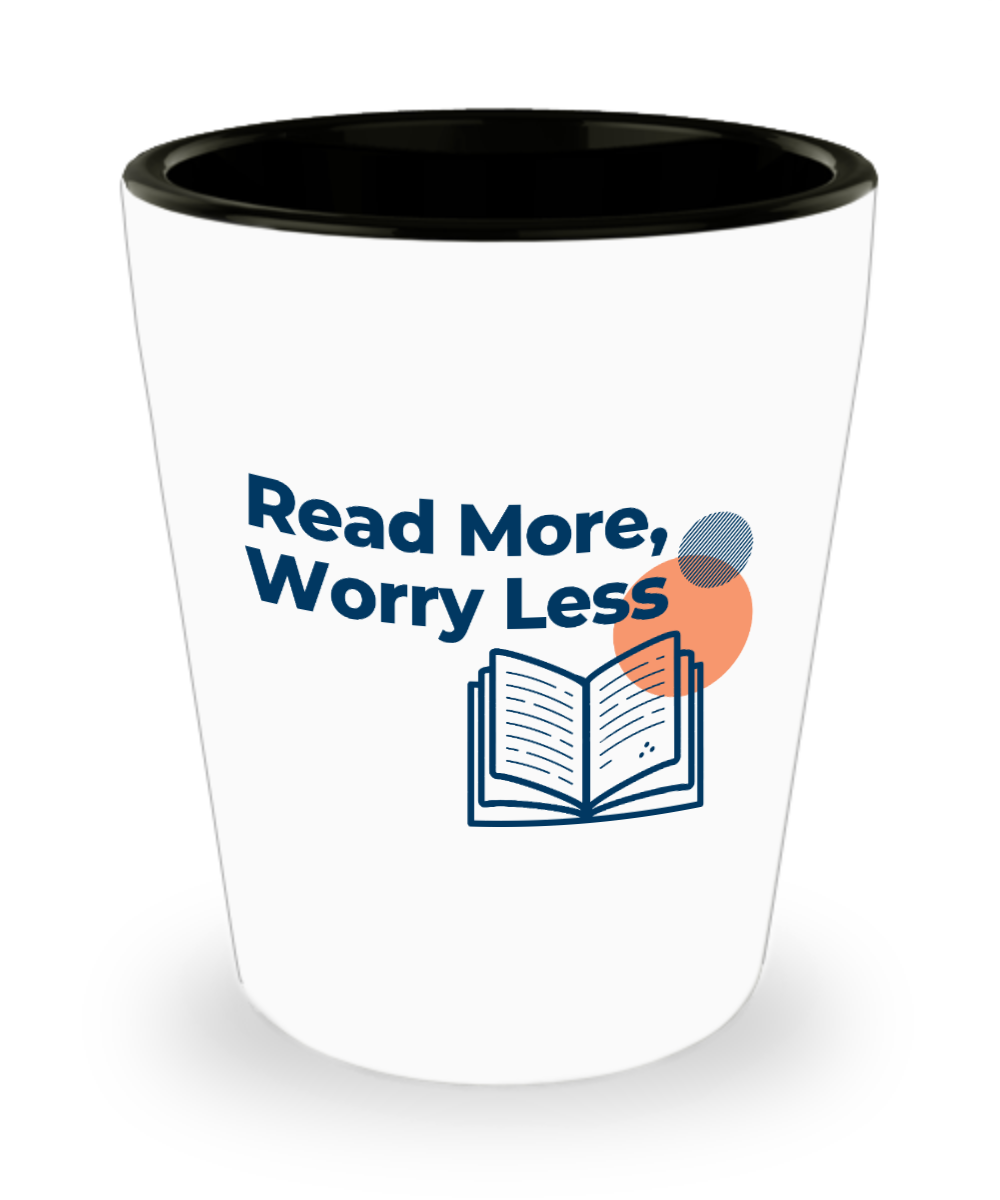 Librarian Gifts Read More Worry Less Birthday Christmas Gift Idea For Men Women Shot Glass