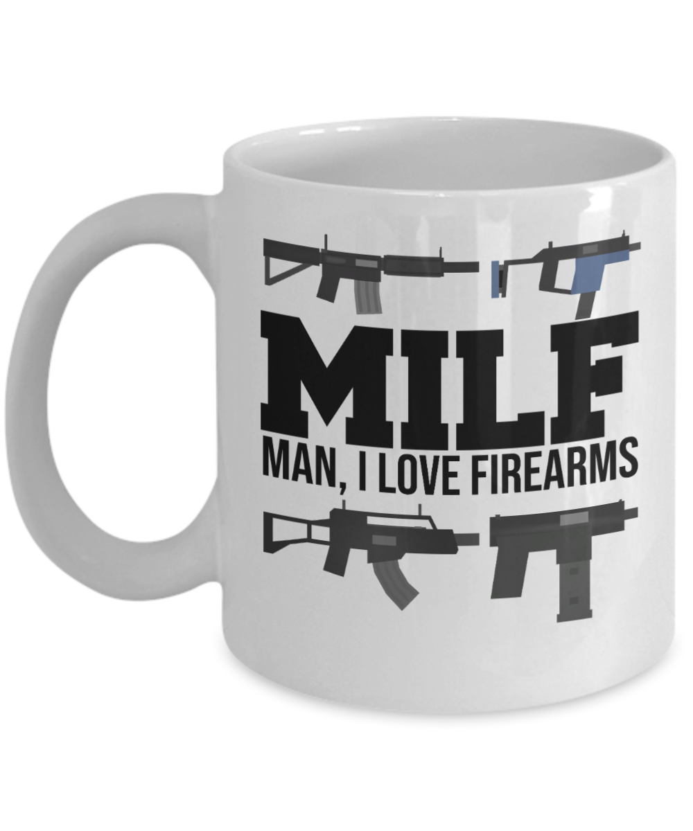 Gun Gifts Coffee Mug Man I Love Firearms Birthday Christmas Gift Idea For Men Women 11 oz or 15 oz