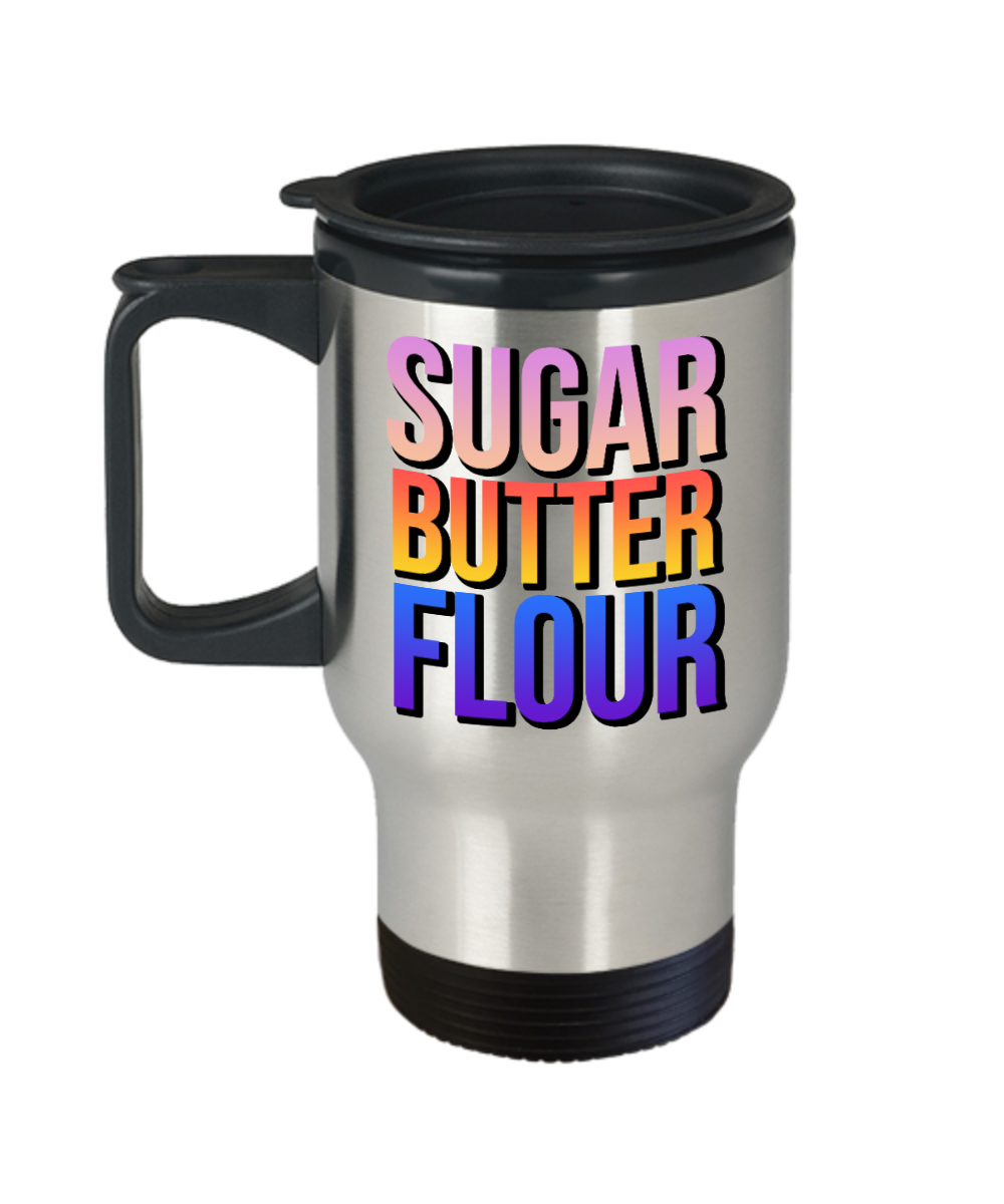 Baking Gifts Sugar Butter Flour Birthday Christmas Gift Idea For Men Women Travel Mug