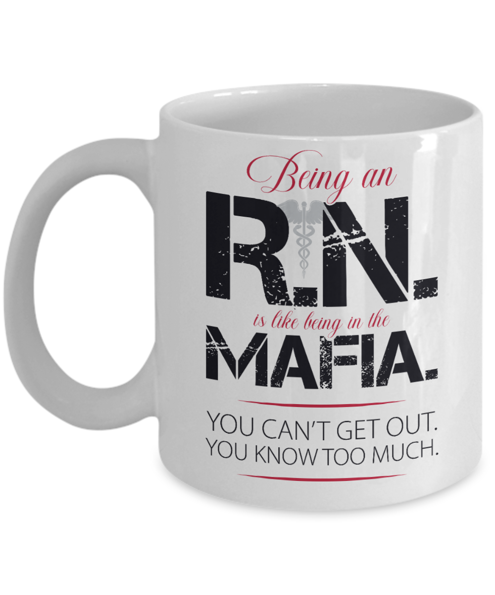 Rn Gifts For Nurses Coffee Mug Being An Rn  Birthday Christmas Gift Idea 11 oz or 15 oz White