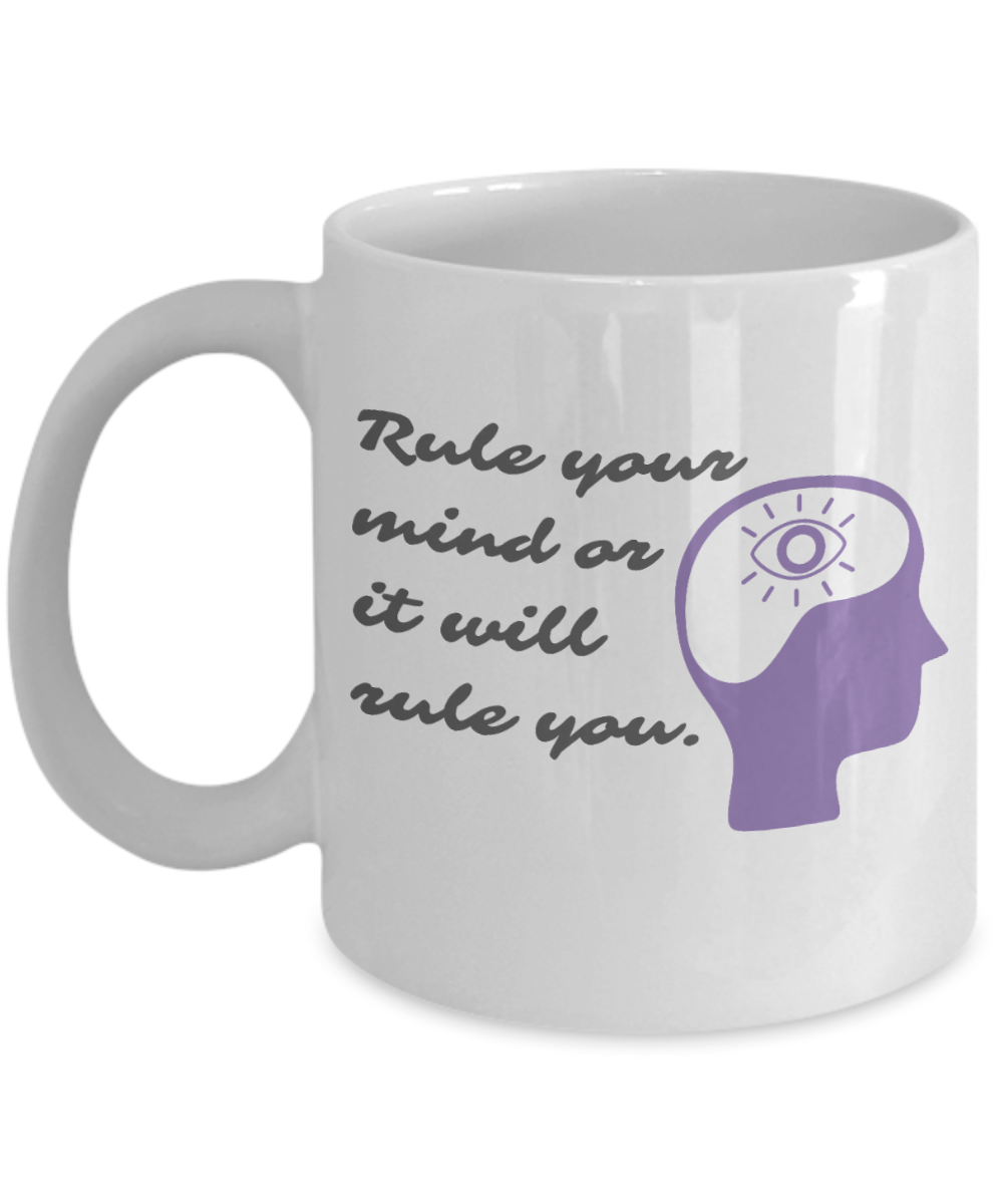 Yoga Gifts Coffee Mug Rule Your Mind Or It Will Rule You Birthday Christmas Gift Idea For Women 11 oz or 15 oz