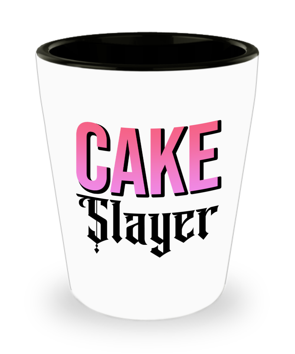 Baking Gifts Cake Slayer Birthday Christmas Gift Idea For Men Women Shot Glass