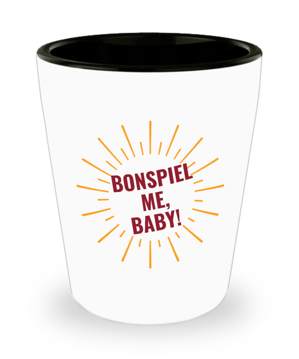 Curling Sport Gifts Bonspiel Me Baby Birthday Christmas Gift Idea Shot Glass