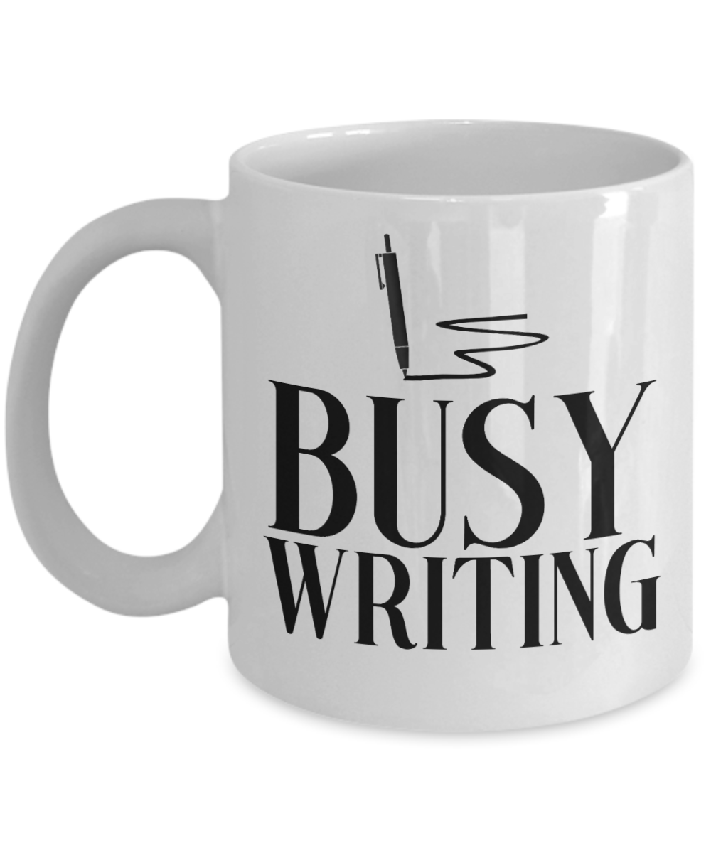 Journalist Gifts Coffee Mug Busy Writing Birthday Christmas Gift Idea For Men Women 11 oz or 15 oz