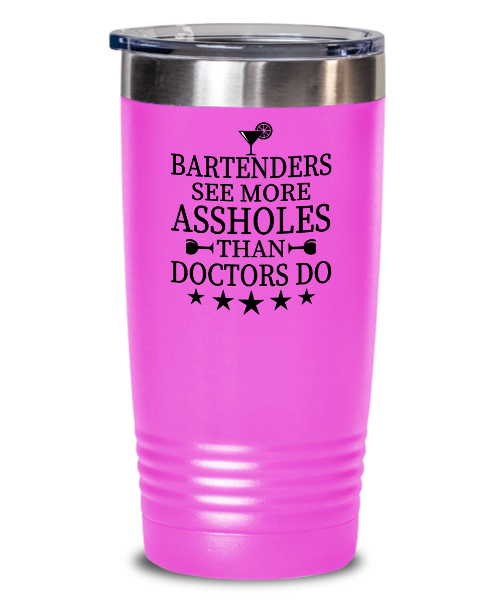 Bartender Gifts Bartenders See More Assholes Birthday Christmas Gift Idea 20oz or 30oz Tumbler