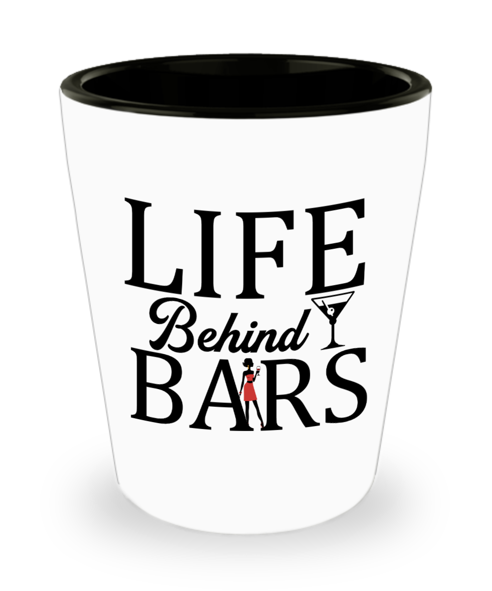 Bartender Gifts Life Behind Bars Birthday Christmas Gift Idea For Men Women Shot Glass