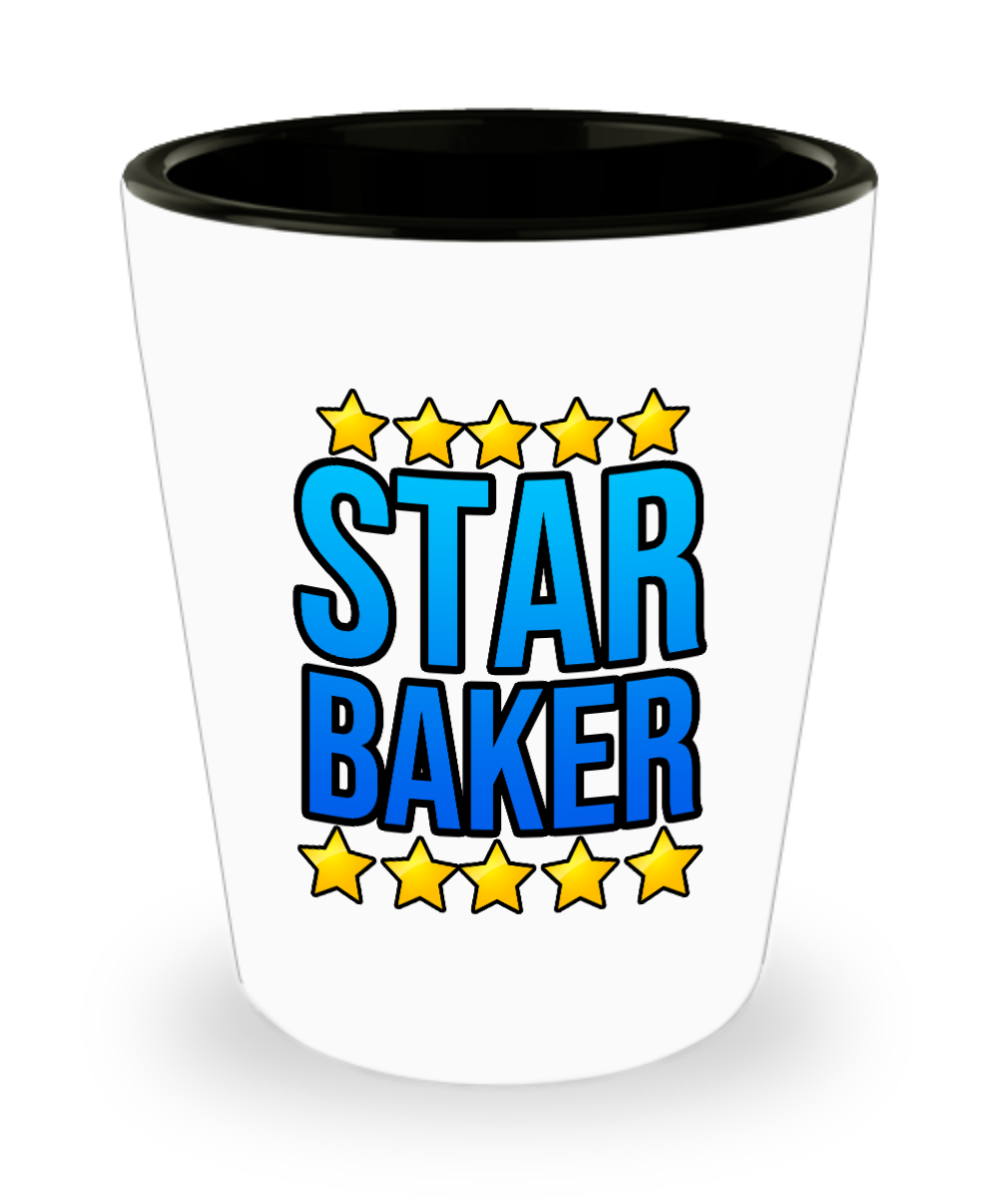 Baking Gifts Star Baker Birthday Christmas Gift Idea For Men Women Shot Glass