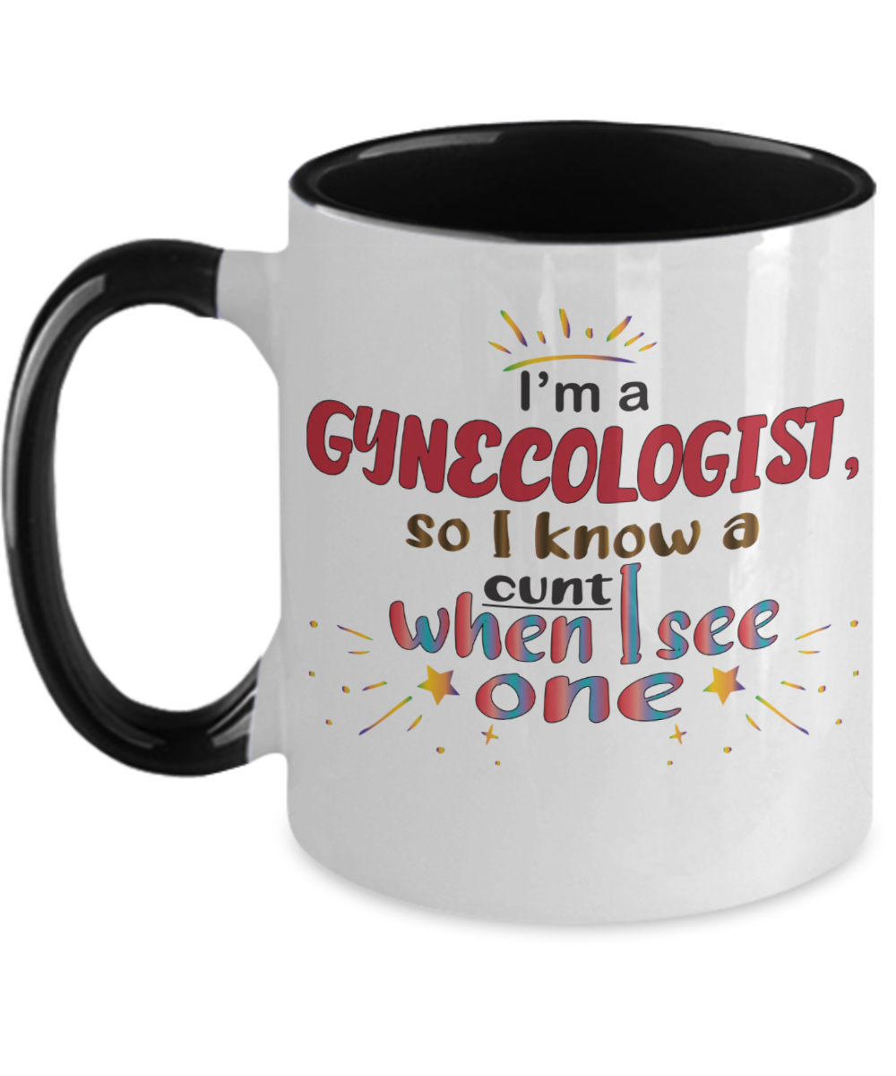 Gynecologist Gifts Im A Gynecologist Birthday Christmas Gift Idea Two Tone Coffee Mug 11oz