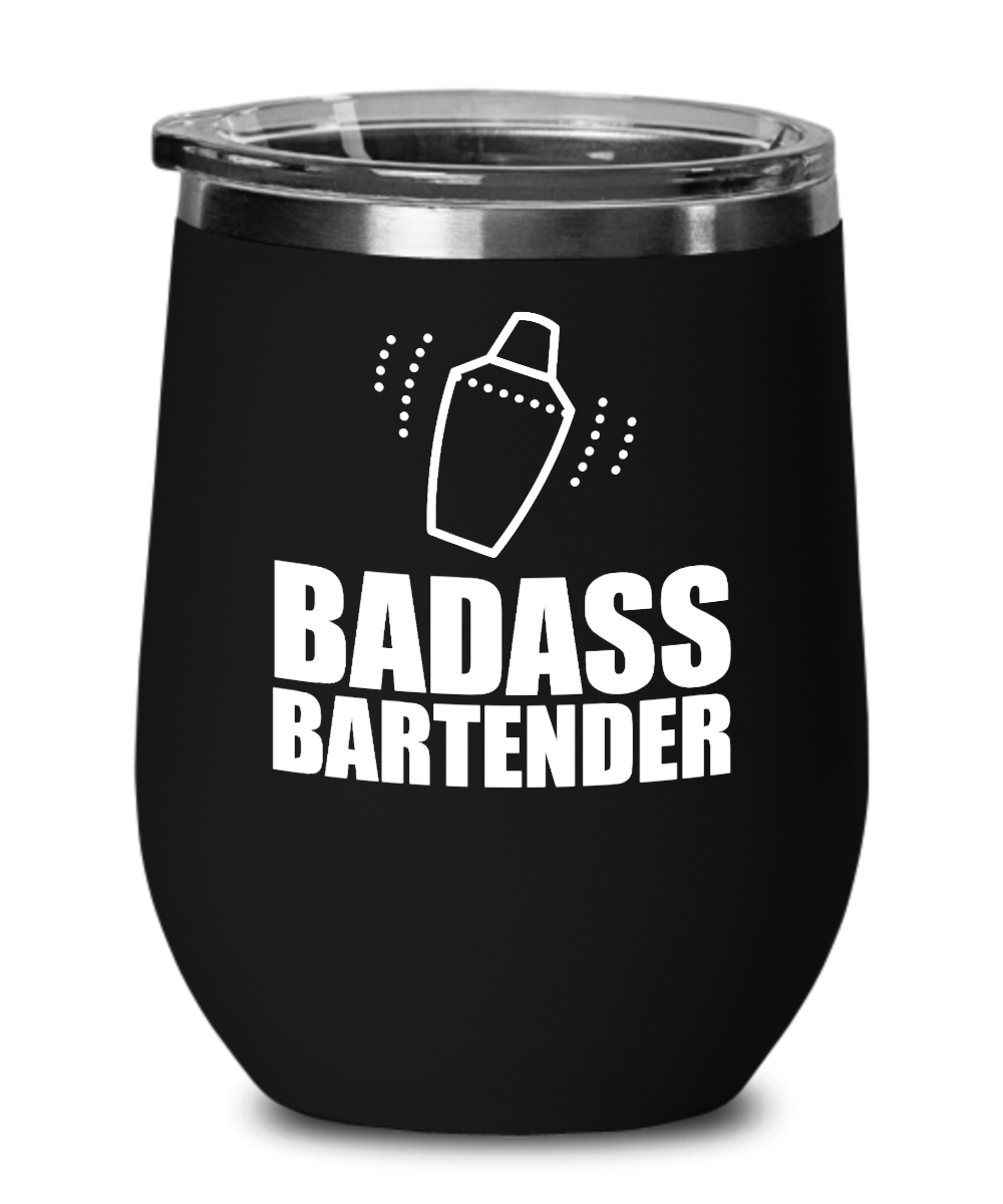 Bartender Gifts Badass Bartender Birthday Christmas Gift Idea For Men Women Wine Glass