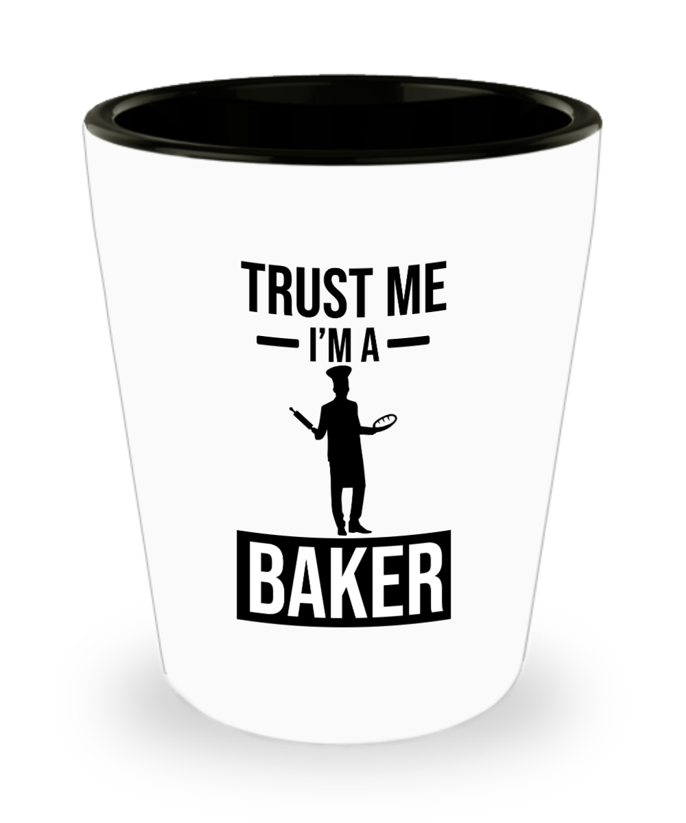 Baking Gifts Trust Me Im A Baker Birthday Christmas Gift Idea For Men Women Shot Glass