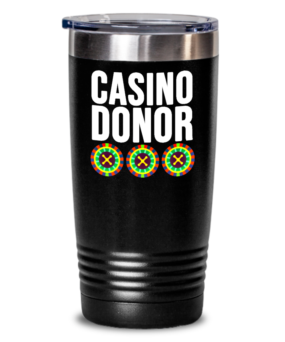 Poker Gifts Casino Donor Birthday Christmas Gift Idea For Men Women 20oz or 30oz Tumbler