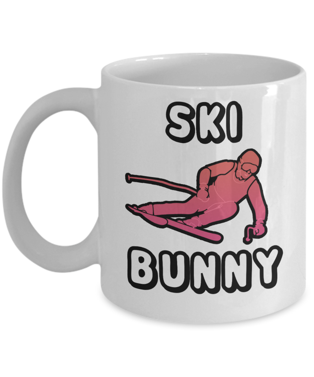 Skiing Gifts Coffee Mug Ski Bunny Birthday Christmas Gift Idea For Men Women 11 oz or 15 oz