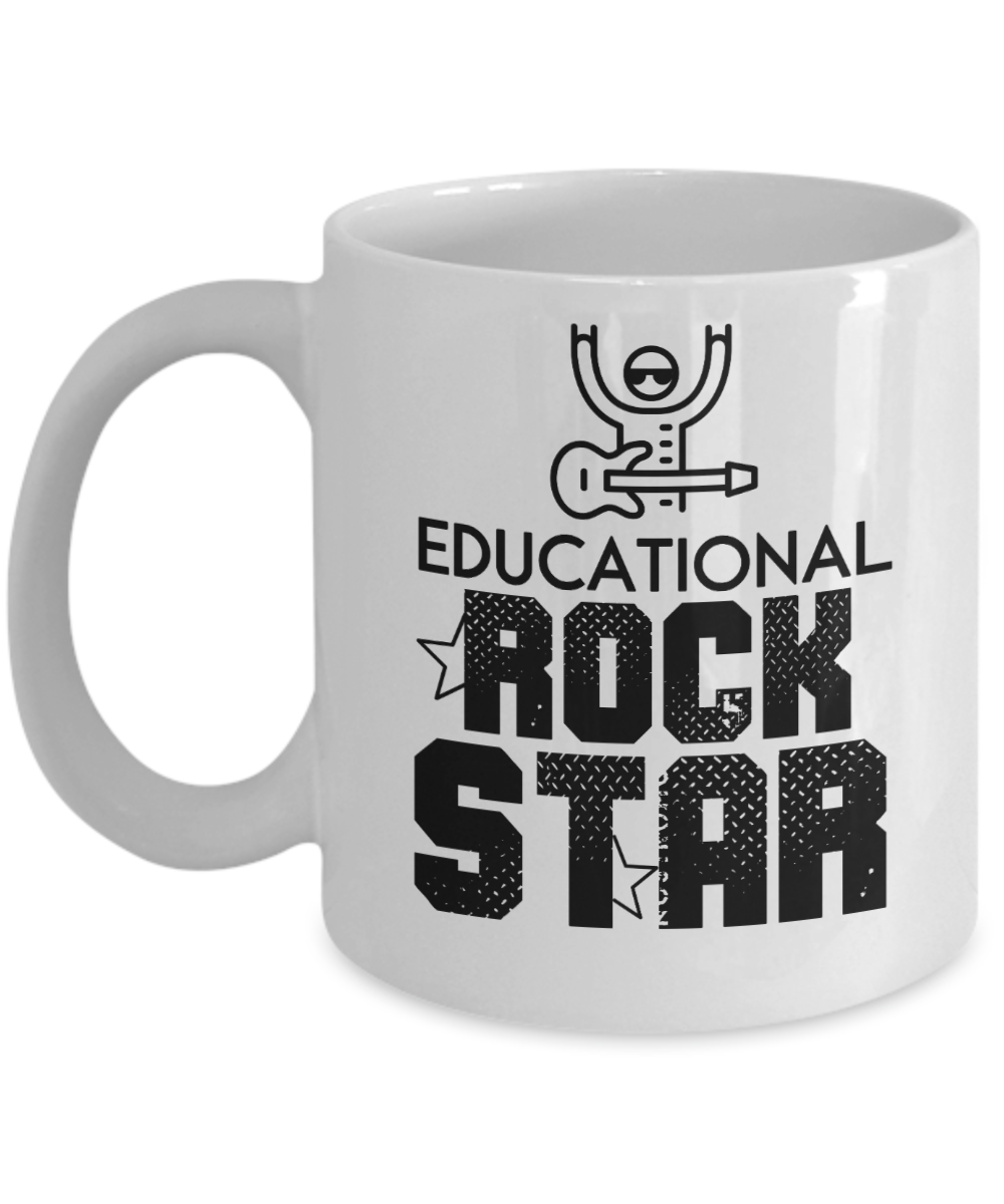 Principal Gifts Coffee Mug Educational Rock Star Birthday Christmas Gift Idea For Men 11 oz or 15 oz