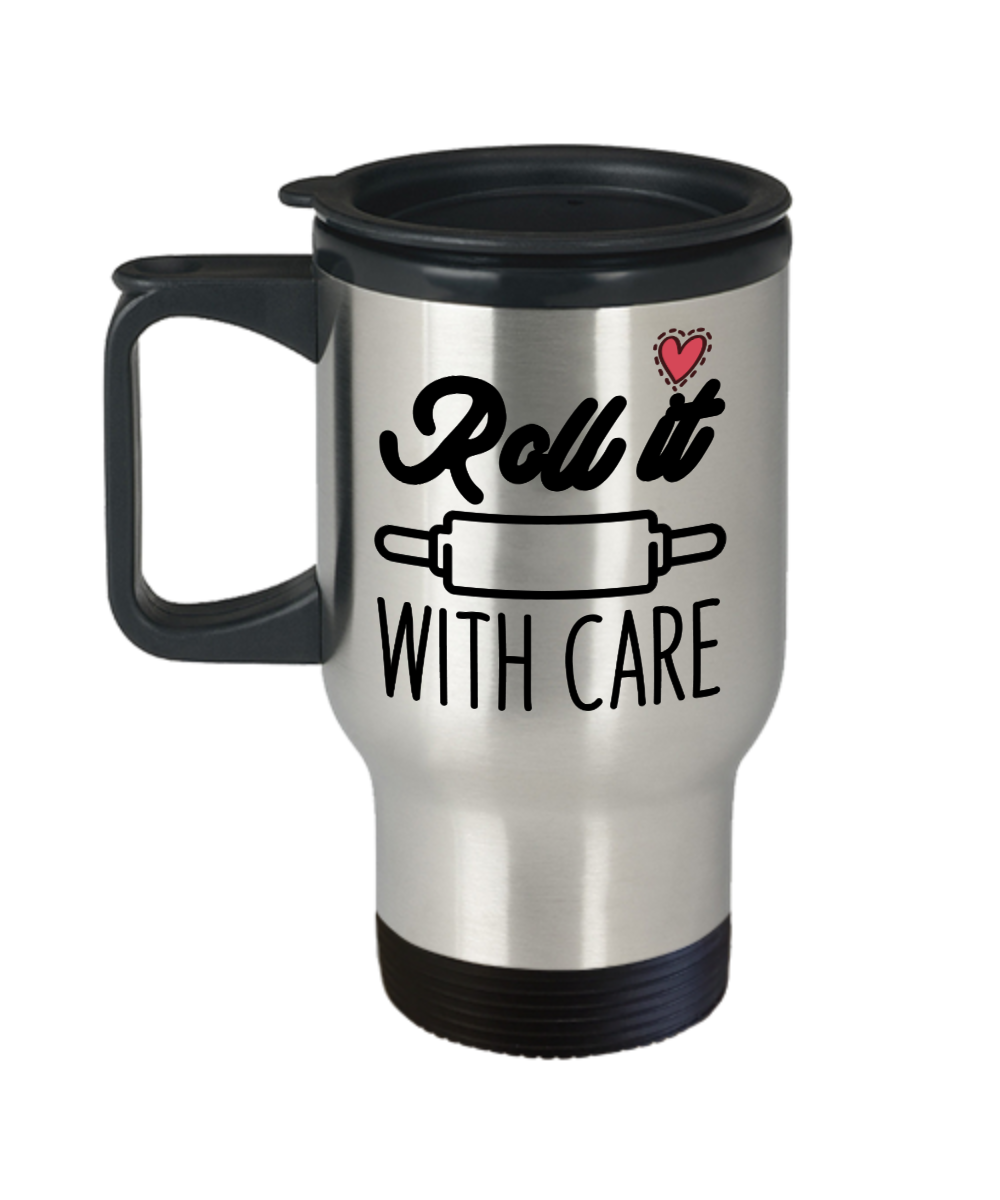 Baking Gifts Roll It With Care Birthday Christmas Gift Idea For Men Women Travel Mug