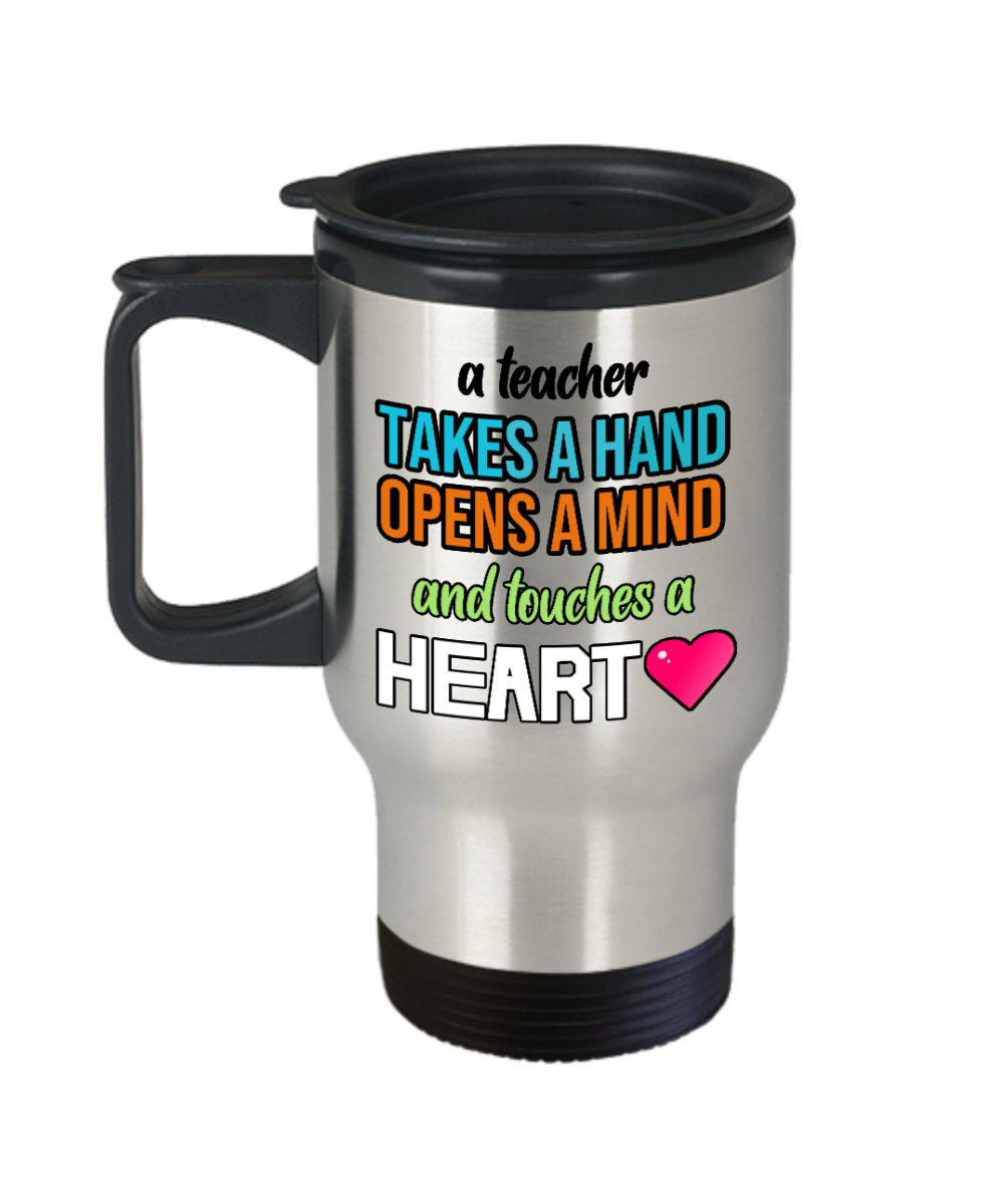 Teacher Gifts Teacher Takes A Hand Birthday Christmas Gift Idea For Men Women Travel Mug