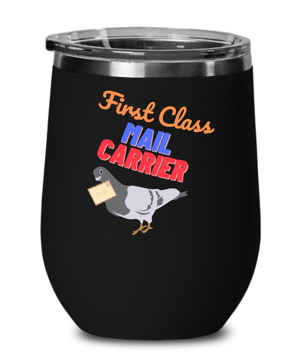 Postal Worker Gifts First Class Mail Carrier Birthday Christmas Gift Idea For Men Women Wine Glass