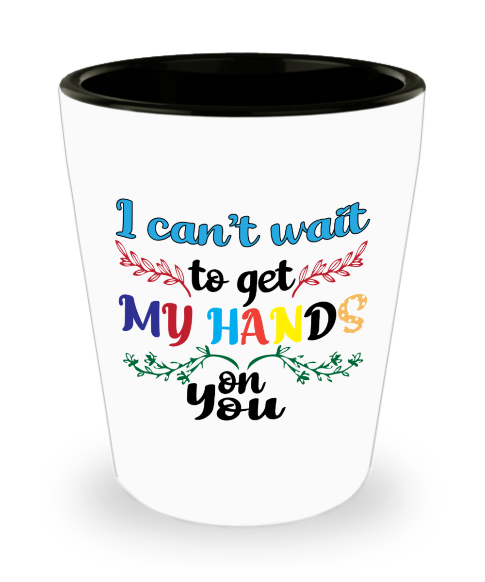 Massage Gifts I Cant Wait To Get My Hands On You Birthday Christmas Gift Idea Shot Glass