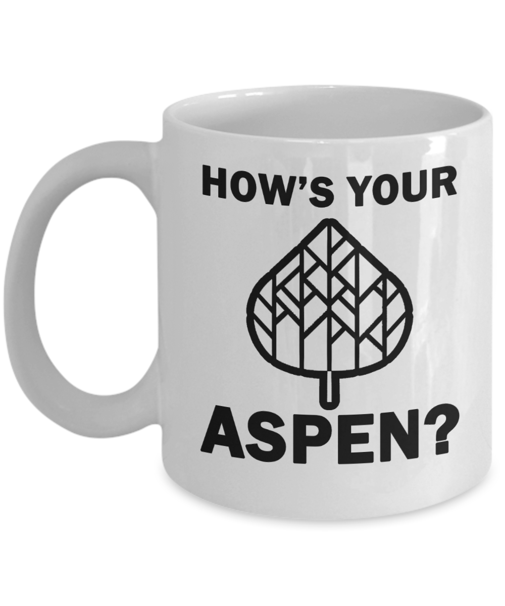 Skiing Gifts Coffee Mug Hows Your Aspen Birthday Christmas Gift Idea For Men Women 11 oz or 15 oz