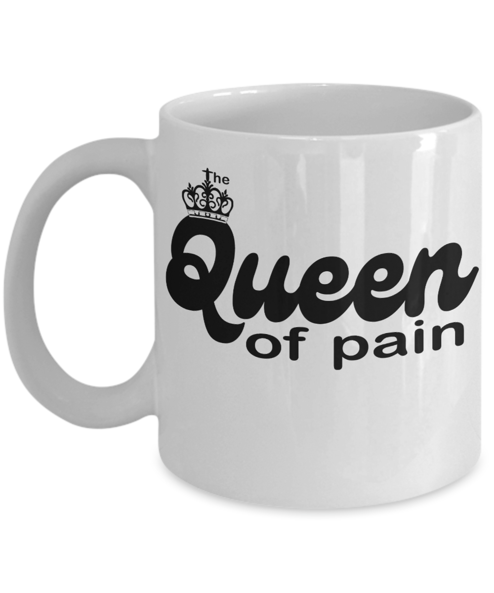 11 oz or 15 oz Coffee Mug - Queen Of Pain - Boyfriend, Girlfriend, Birthday, Funny, Novelty, Gift, Massage Therapist