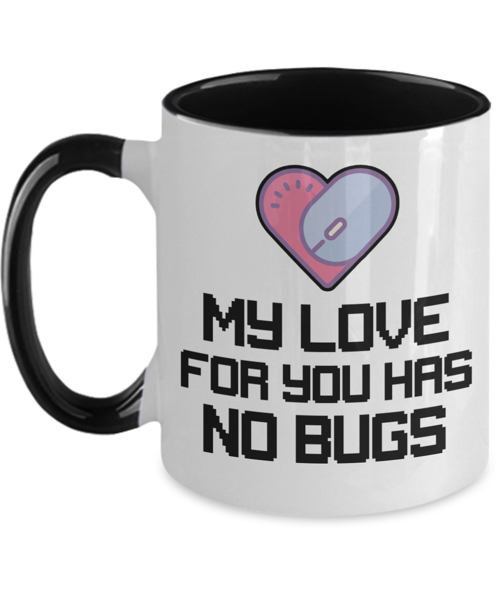 Computer Programming Gifts My Love For You Birthday Christmas Gift Idea For Men Women Two Tone Coffee Mug 11oz