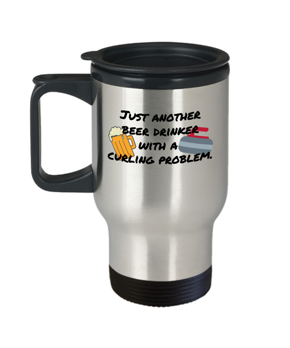 Curling Sport Gifts With A Curling Problem Birthday Christmas Gift Idea Travel Mug