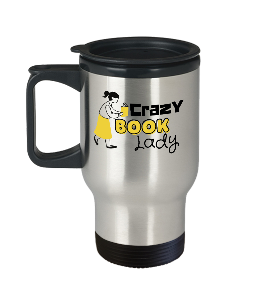 Librarian Gifts Crazy Book Lady Birthday Christmas Gift Idea For Women Travel Mug