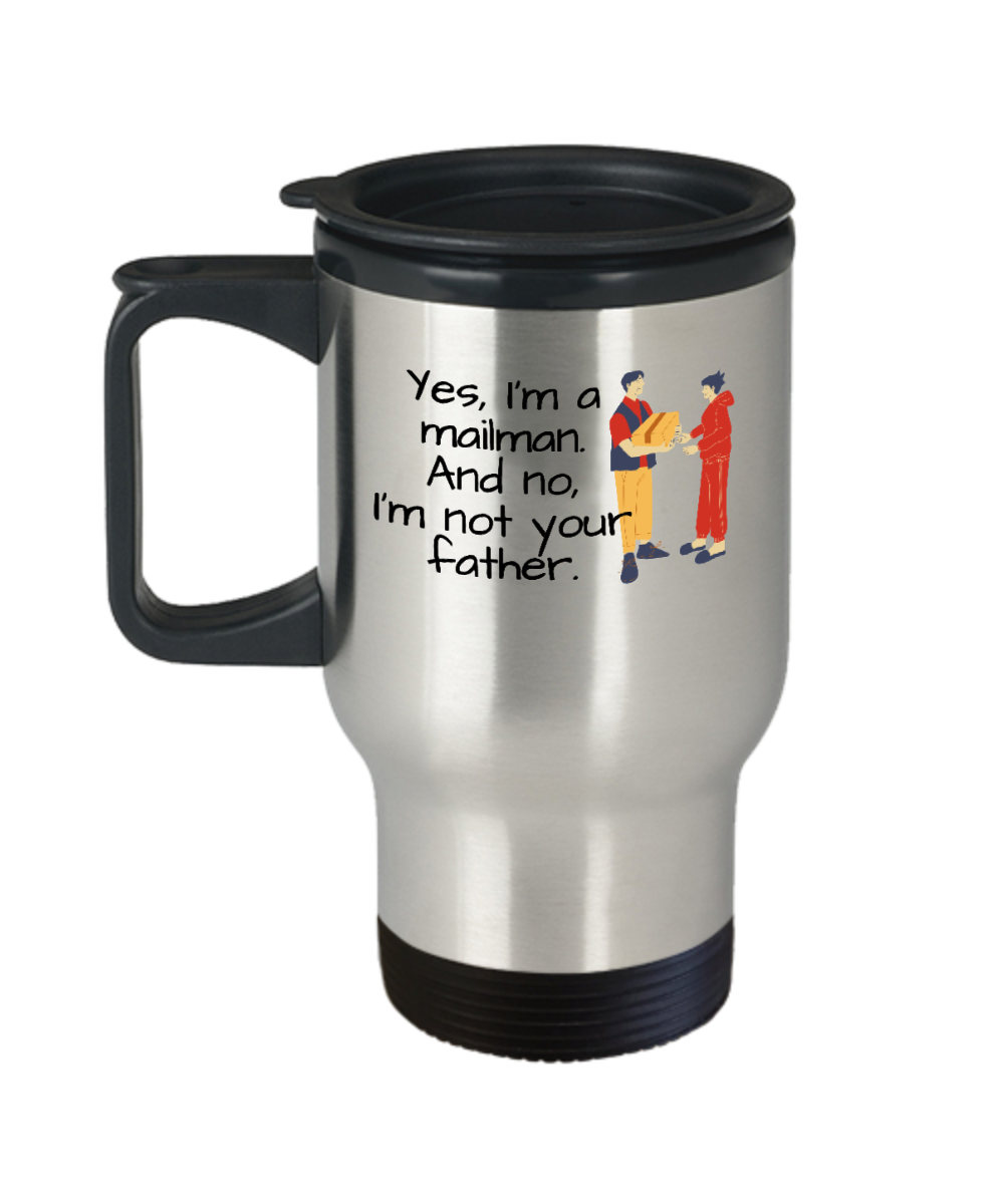 Postal Worker Gifts Yes Im A Mailman Birthday Christmas Gift Idea For Men Travel Mug