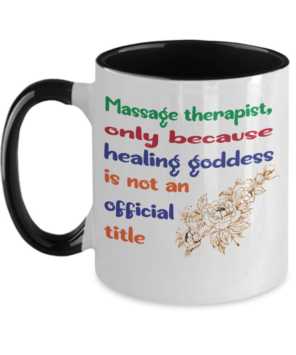 Massage Gifts Massage Therapist Birthday Christmas Gift Idea Two Tone Coffee Mug 11oz